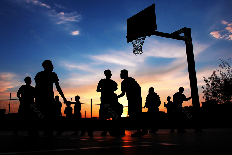 校园球场内打篮球的一群男孩人物摄影,高清,摄影图,摄影图片,图片大全,摄影图免费下载